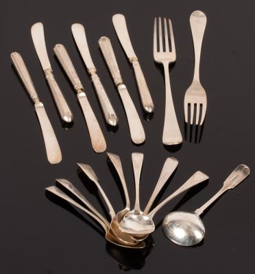 Appraisal: Various silver spoons forks and other flatware approximately g