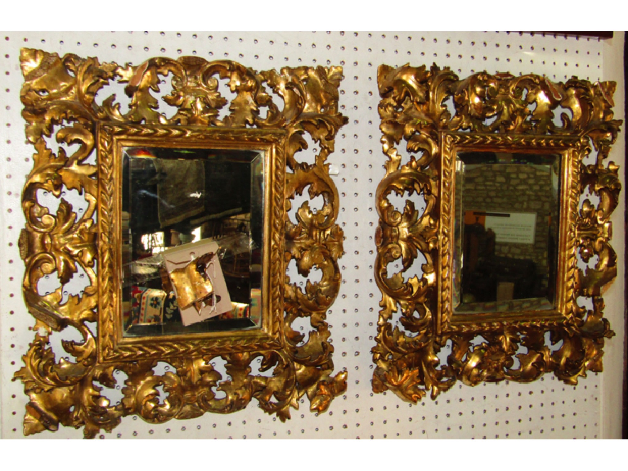 Appraisal: A good quality pair of th century gilt and cut