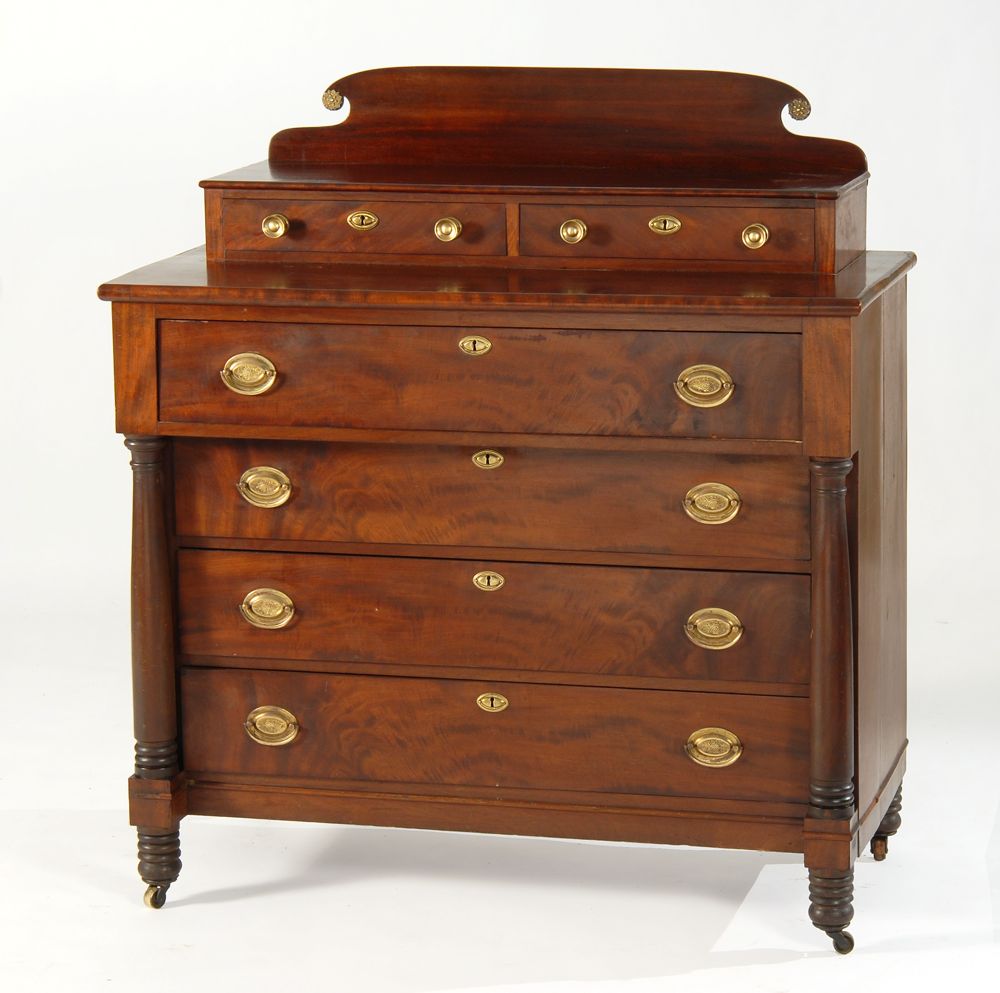 Appraisal: ANTIQUE AMERICAN CLASSICAL SIX-DRAWER CHEST Boston First Half of the