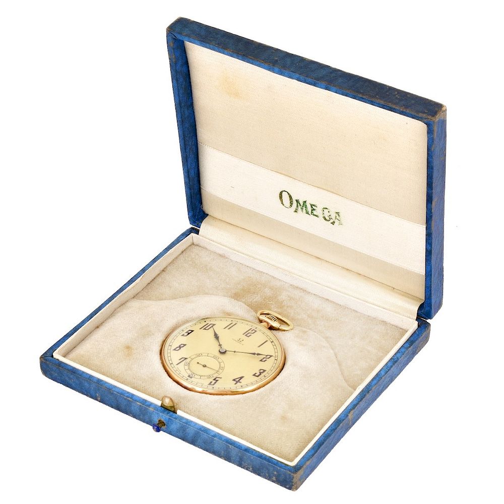 Appraisal: Vintage Omega K Gold Pocket Watch Vintage Omega Karat Yellow