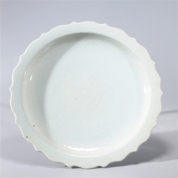 Appraisal: Chinese glazed porcelain dish with molded rim overall good condition