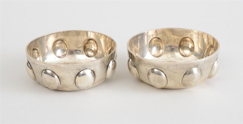 Appraisal: PAIR OF BULGARI SILVER WINE TASTERS Each fully marked and