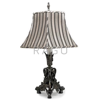 Appraisal: CHRISTOFLE Silver-plate epergne base fitted as a table lamp France