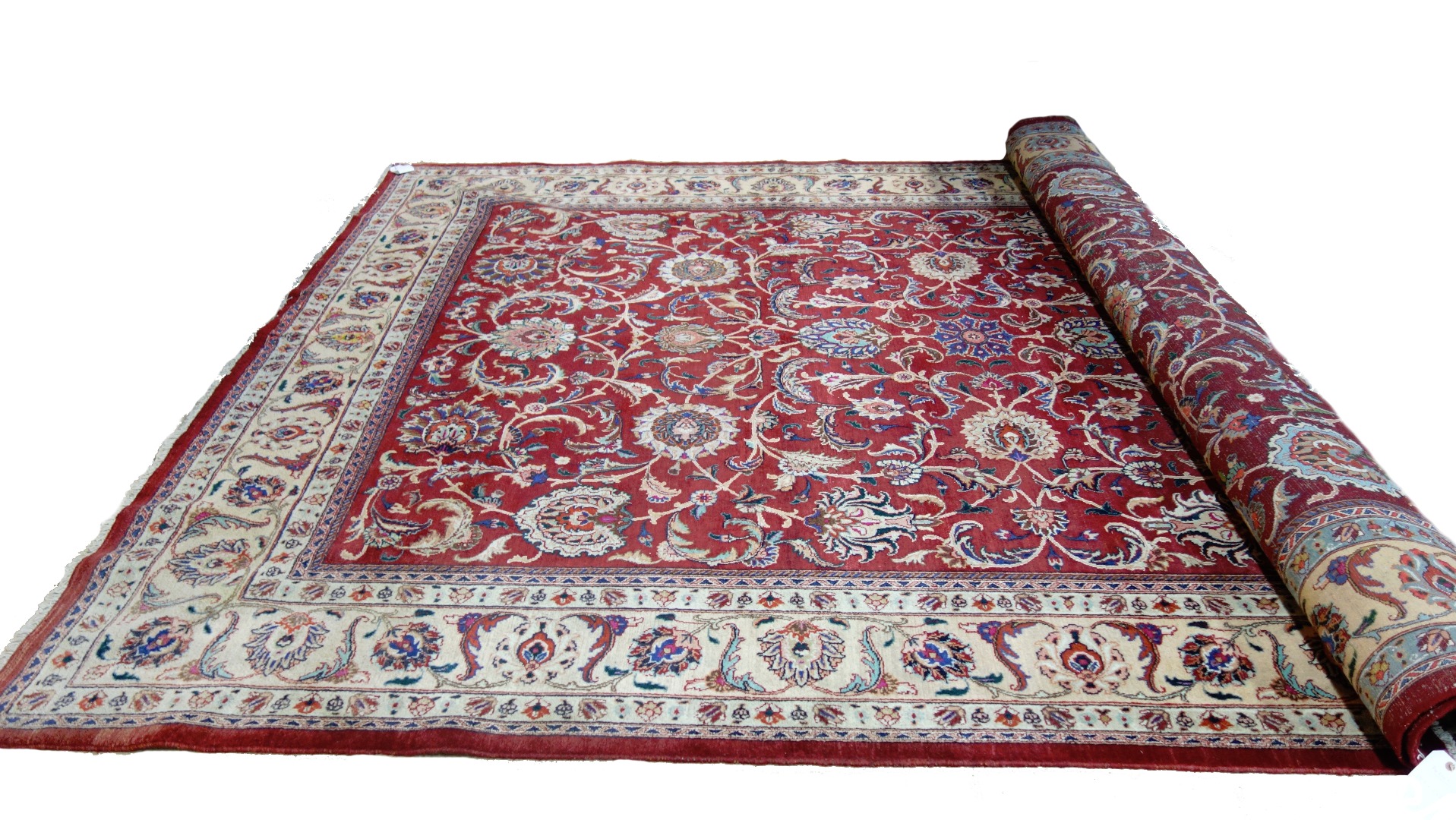 Appraisal: A Mashed carpet Persian the dark madder field with an