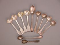 Appraisal: Lot of English Georgian Era Sterling Salt Spoons ca th