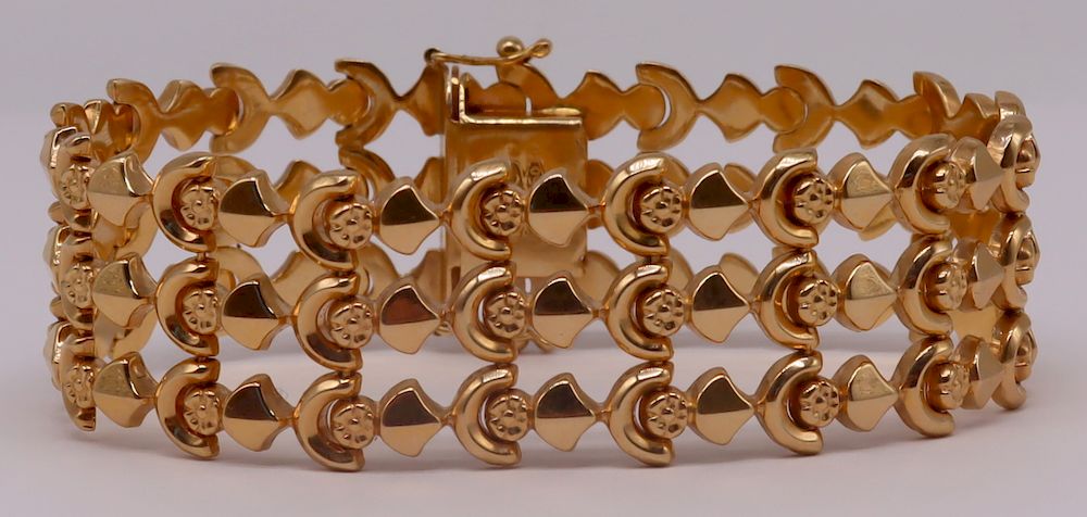 Appraisal: JEWELRY Signed Italian kt Gold Bracelet Signed Italian kt gold