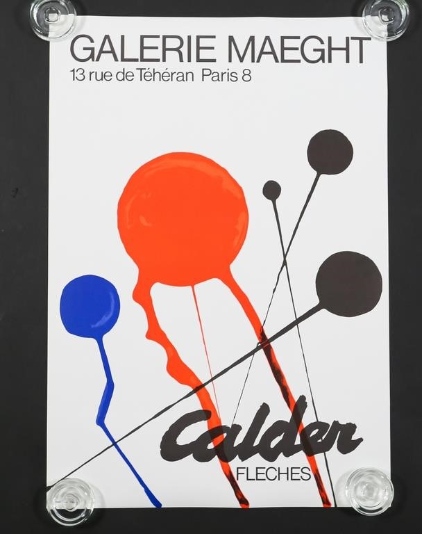 Appraisal: Alexander Calder New York - Lithograph poster for exhibition entitled