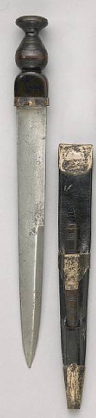 Appraisal: An Irish piper's dirkcirca Straight inch blade with inch false