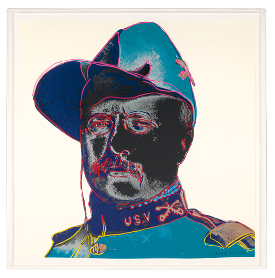 Appraisal: ANDY WARHOL Teddy Roosevelt Color screenprint on Lenox Museum Board