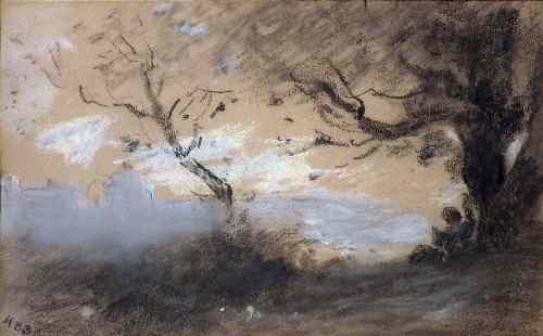 Appraisal: Hercules Brabazon Brabazon - - Pastel sketch after Corot -