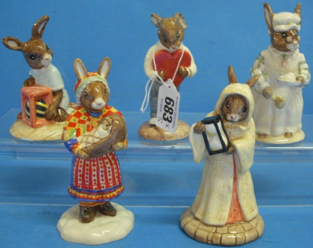 Appraisal: Royal Doulton Bunnykins Figures Sweetheart DB Cook DB Sands of