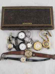 Appraisal: A mixed lot comprising two carat gold lady's watches and