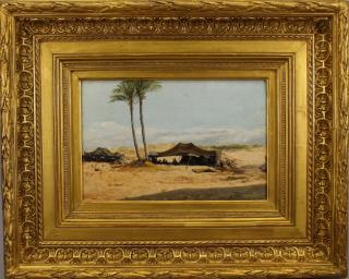 Appraisal: th C Orientalist Encampment Scene th C Orientalist Encampment Scene