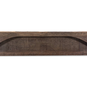 Appraisal: An English Carved Oak Hanging Rack in the William and