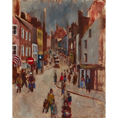 Appraisal: Attributed to Patrick Lambert Larking - BUSY ONE WAY STREET