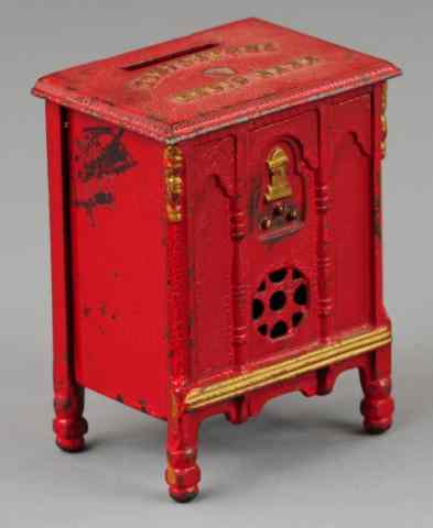 Appraisal: TEMPLETONE RADIO STILL BANK Kenton cast iron painted in red