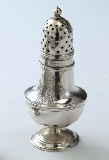 Appraisal: Continental Sterling Silver Footed Spice Caster second quarter th century