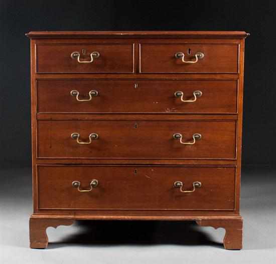 Appraisal: Federal mahogany chest of drawers Mid-Atlantic states circa two short