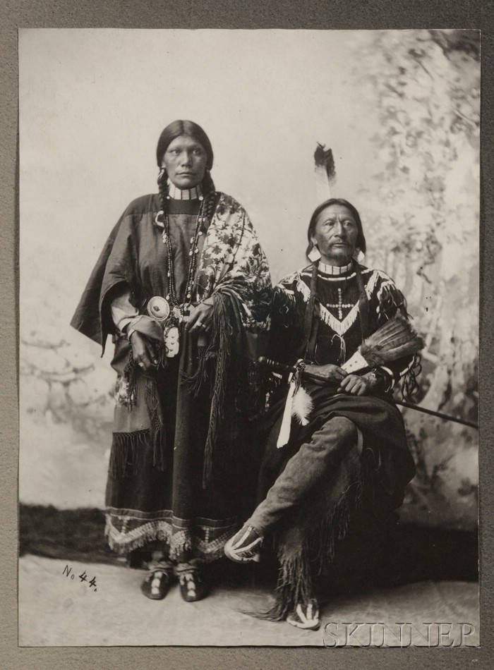 Appraisal: Photograph of Ute Chief Buckskin Charlie and His Wife c