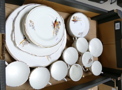 Appraisal: A collection of Sheriden dinnerware decorated with Pheasant design to