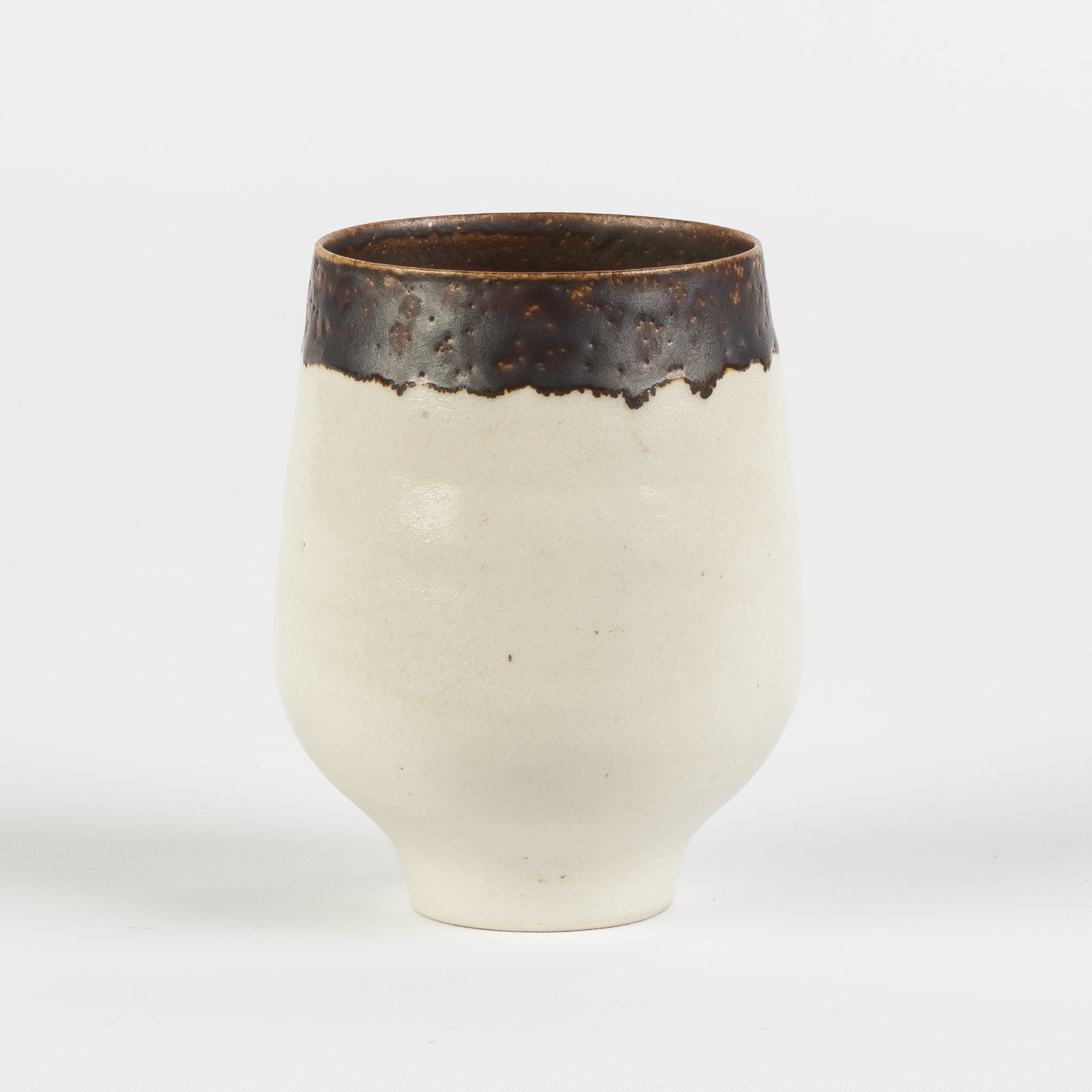 Appraisal: Lucie Rie English - Cup Signed Porcelain white glaze with