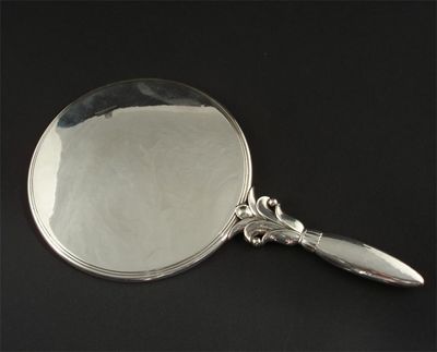 Appraisal: A Georg Jensen silver hand mirror model no A designed