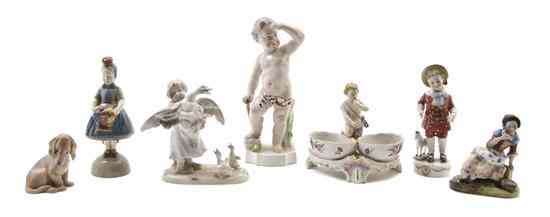 Appraisal: A Collection of Seven Continental Porcelain Figures of various makers