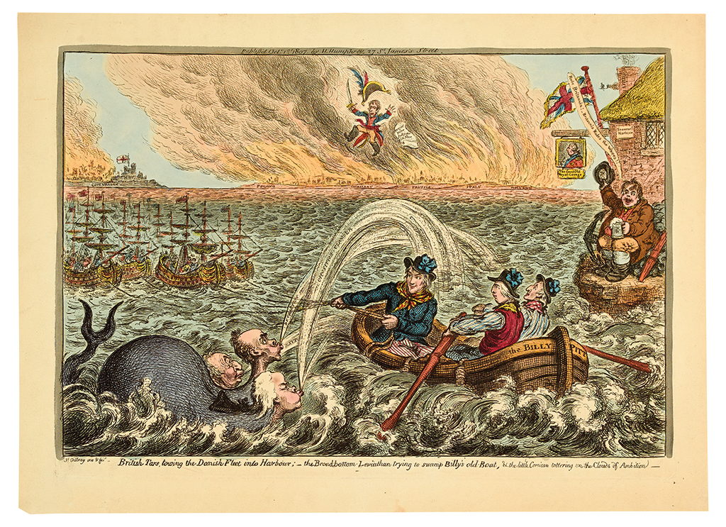 Appraisal: GILLRAY JAMES British Tars towing the Danish Fleet into Harbour