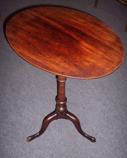 Appraisal: An early th Century oval mahogany table raised on a