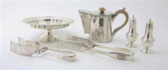 Appraisal: A Collection of Sterling Silver and Silverplate Serving Articles sterling