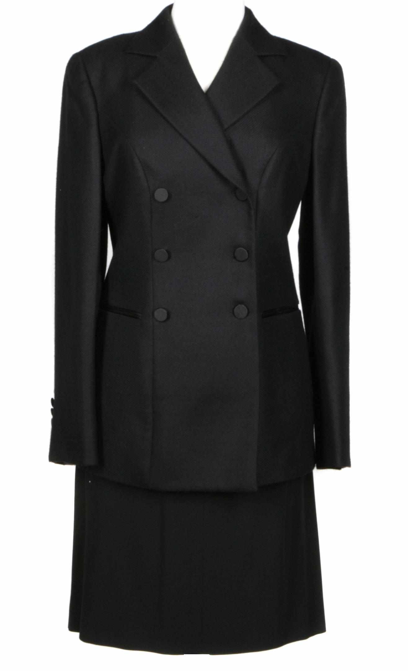 Appraisal: An Giorgio Armani black jacket and skirt suit jacket and