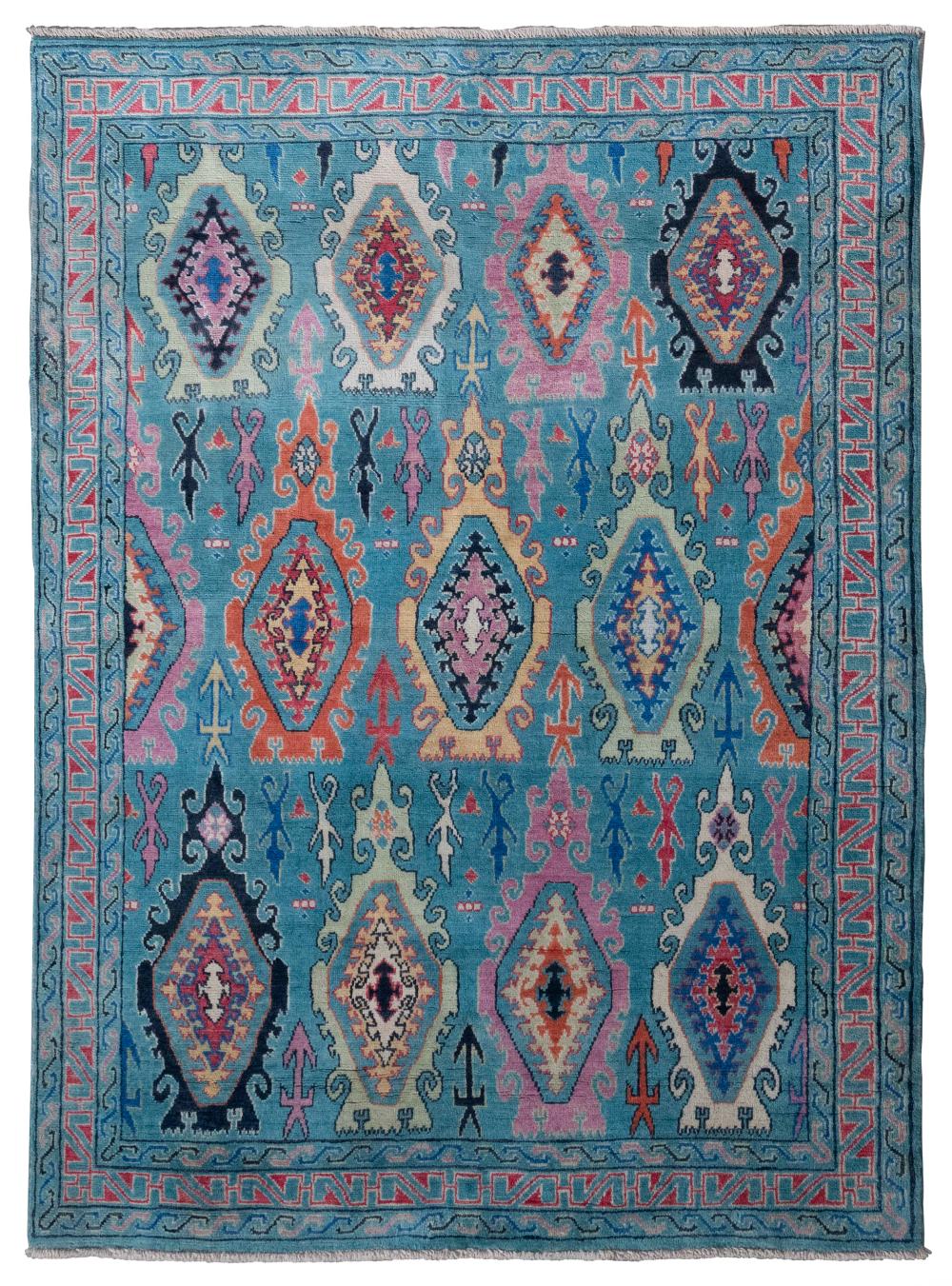 Appraisal: TRIBAL DESIGN RUG X ST CENTURYTRIBAL DESIGN RUG ' X