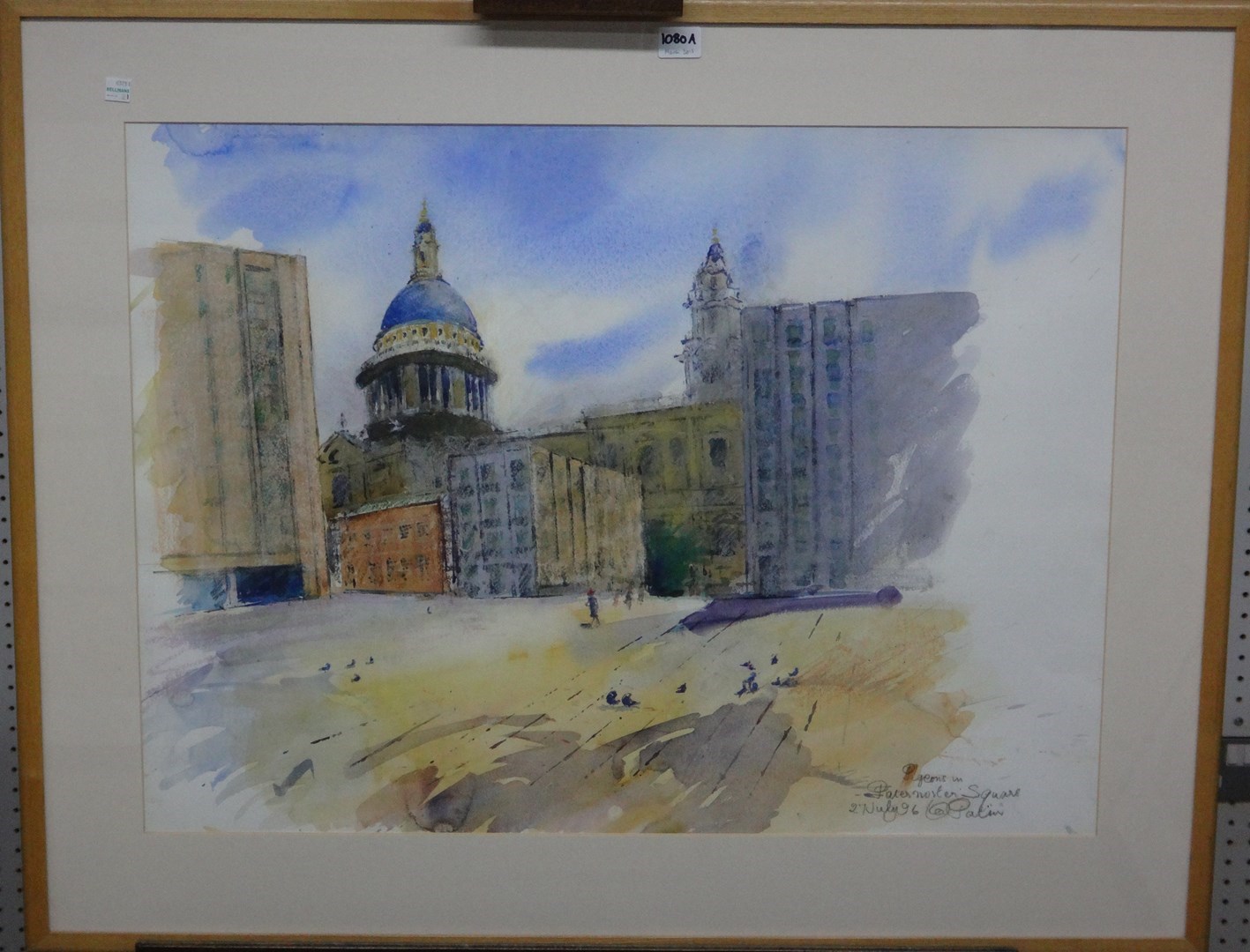 Appraisal: Leo Palin th century Pigeons in Paternoster Square watercolour signed