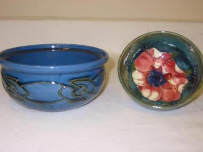 Appraisal: A MOORCROFT POTTERY DISH of circular form tube lined to