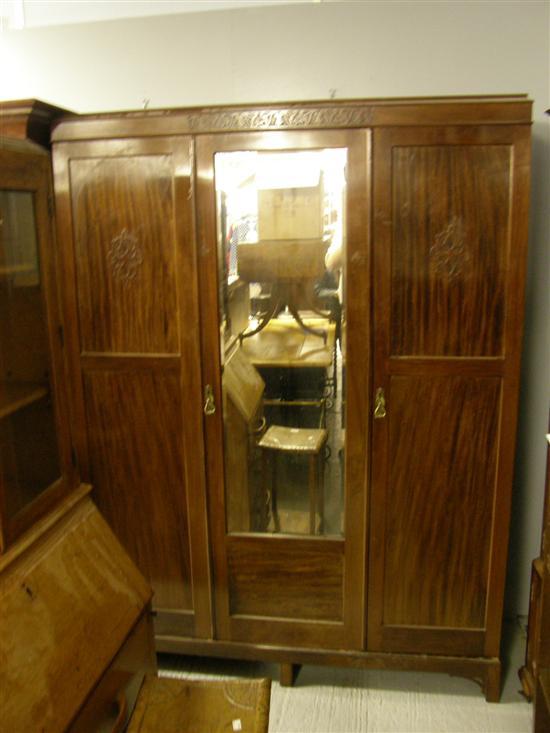 Appraisal: th century mahogany wardrobe