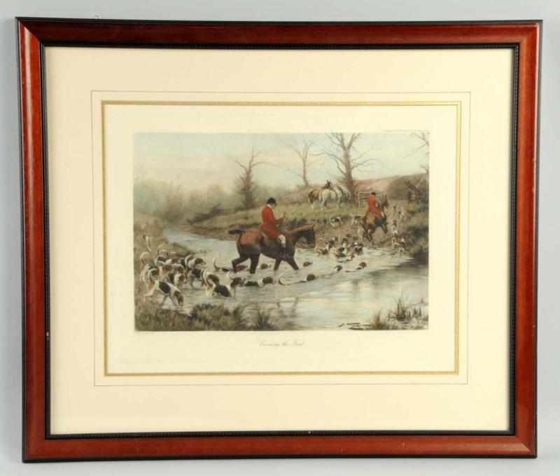 Appraisal: Lot of Prints with Fox Hunt Scenes Description Includes Crossing