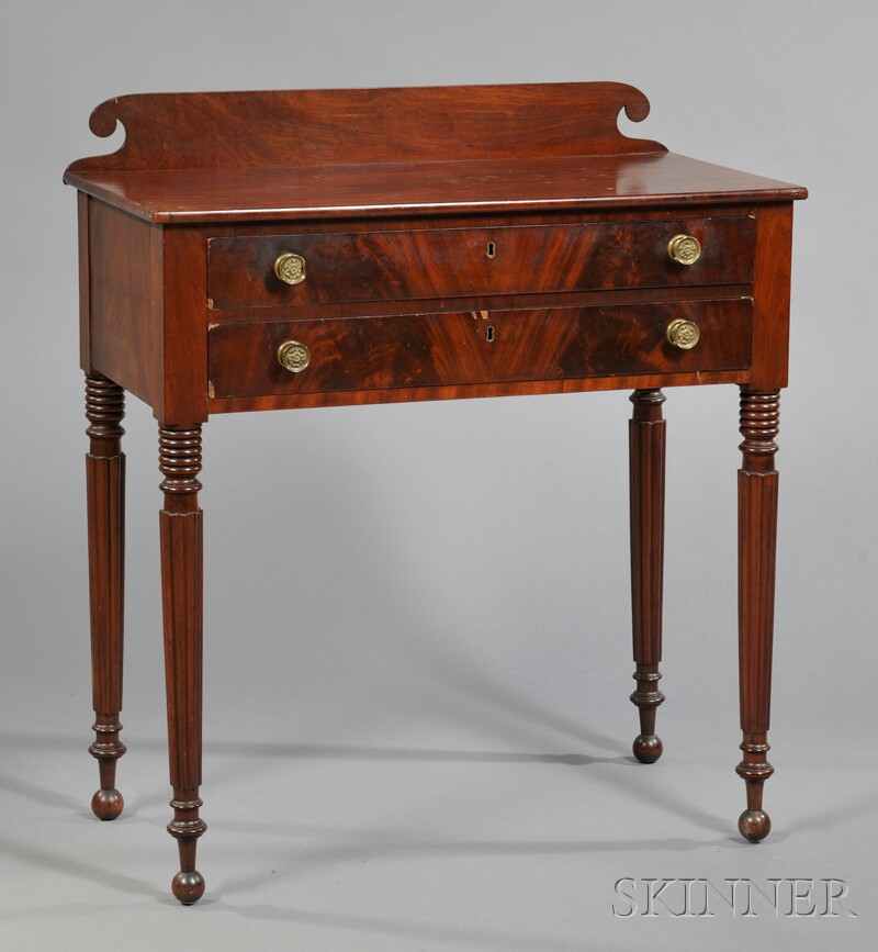 Appraisal: Late Federal Mahogany and Mahogany Veneer Server probably Massachusetts c