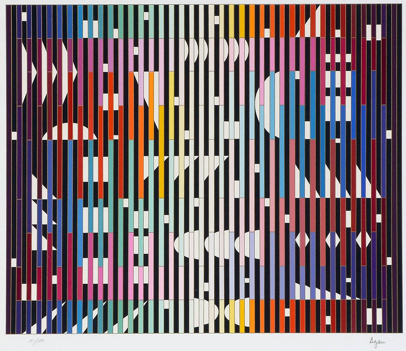 Appraisal: AGAM Yakov Israel - Op Art Composition serigraph sight size