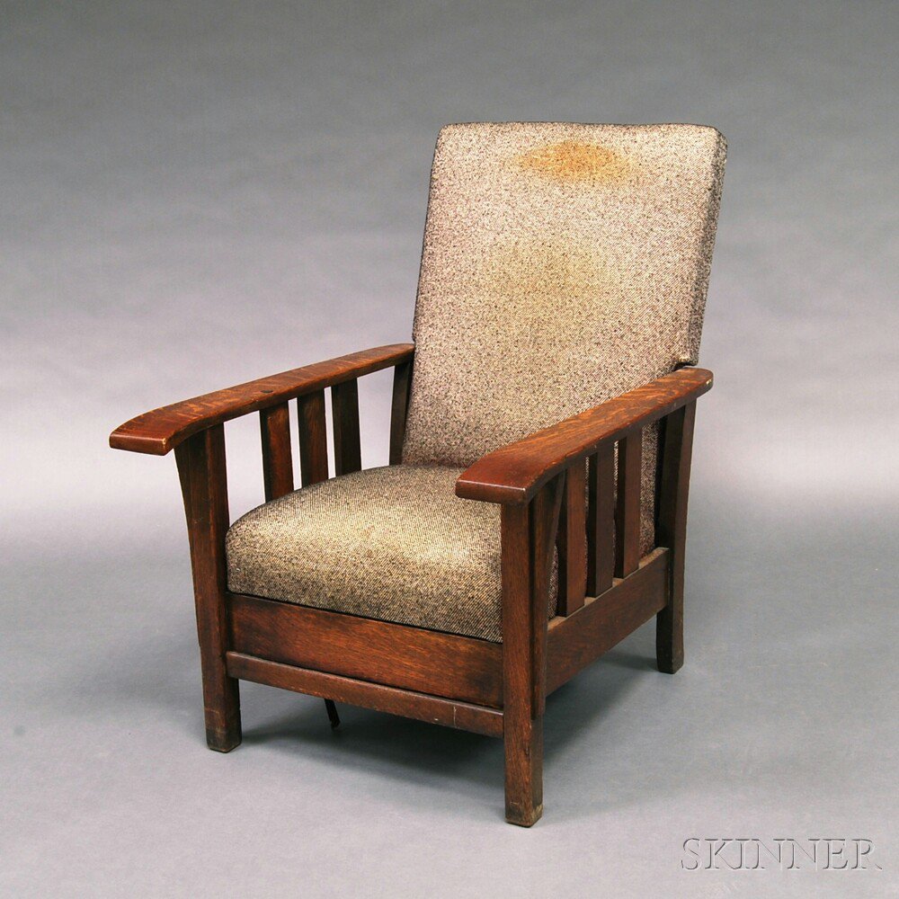 Appraisal: Mission Oak Morris Chair ht wd dp in Estimate -