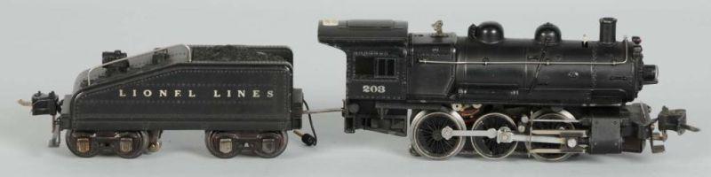 Appraisal: Lionel O-Gauge Switcher Locomotive Tender Description Pre-war Includes switcher locomotive