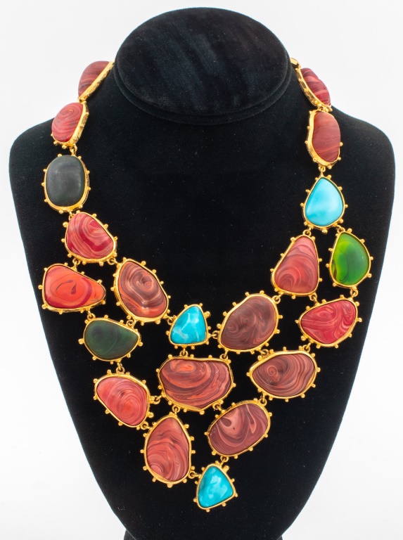 Appraisal: CHRISTIAN LACROIX GOLD-TONE GRIPOIX NECKLACE Christian LaCroix French b gold-tone