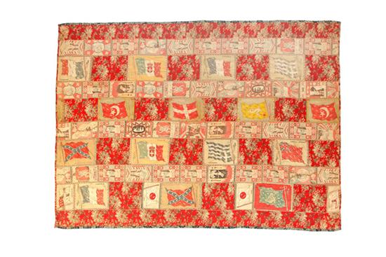 Appraisal: QUILT American late th -early th century cotton Tobacco premiums