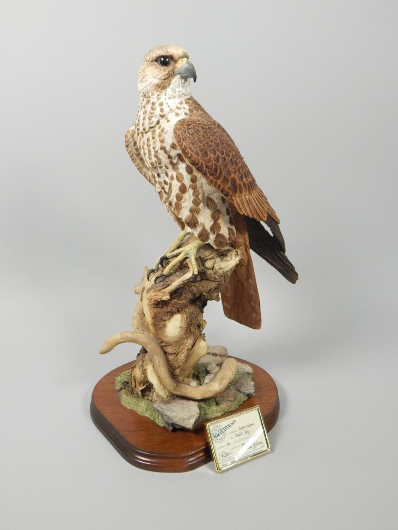 Appraisal: A Wildtrack sculpture of a Saker Falcon by David Avey