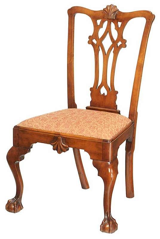 Appraisal: American Chippendale Carved Cherry Side Chair Pennsylvania or Connecticut th