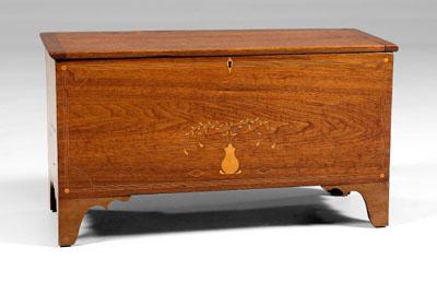 Appraisal: South Carolina Federal inlaid chest walnut with yellow pine secondary