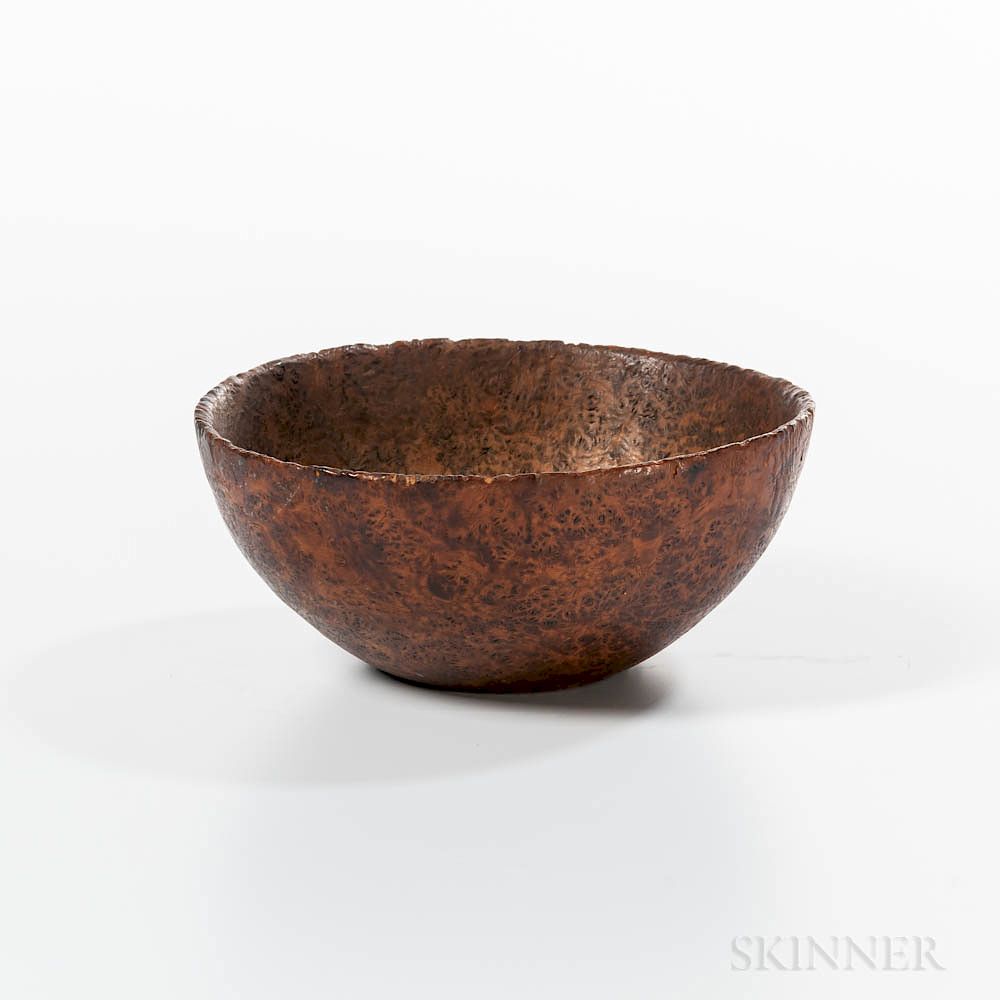 Appraisal: Northeastern Turned Ash Burl Bowl Northeastern Turned Ash Burl Bowl