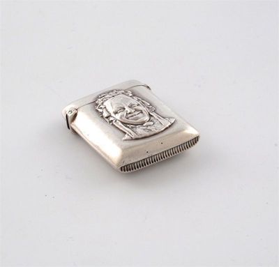 Appraisal: A late Victorian silver vesta case by Walker Hall Sheffield