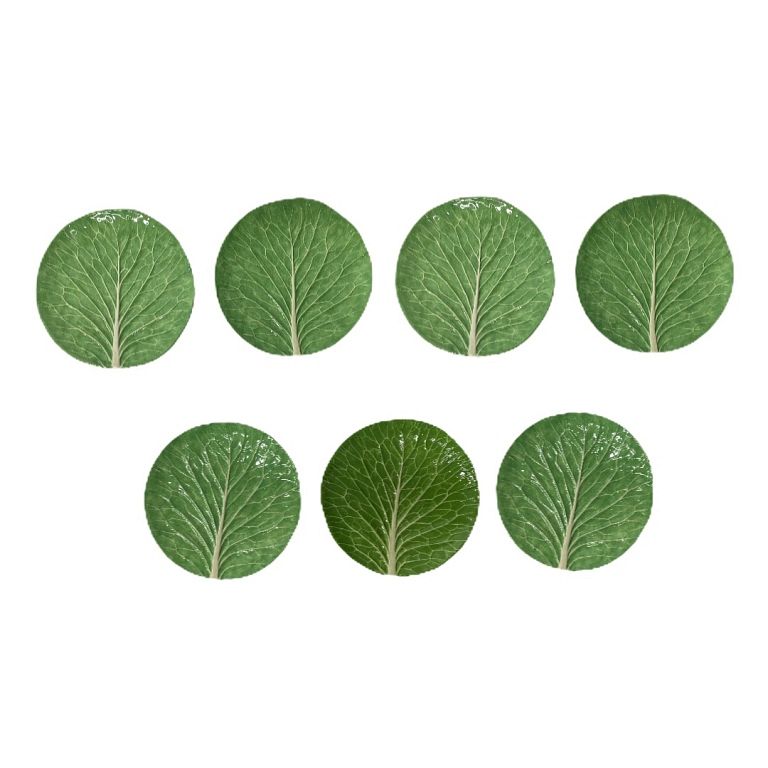 Appraisal: Seven Dodie Thayer Lettuce Dinner Plates Seven Dodie Thayer Lettuce