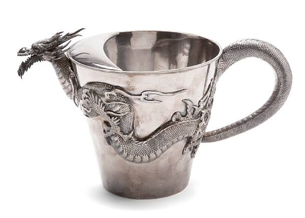 Appraisal: A Japanese export sterling cocktail bucket-form pitcherRetailed by Arthur amp