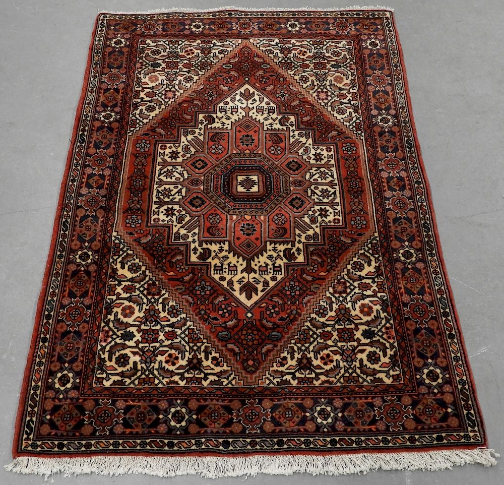 Appraisal: Persian Wool Bidjar Carpet Rug Runner Persia Circa Central diamond